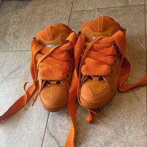 Lanvin Vibrant Orange curb Sneakers